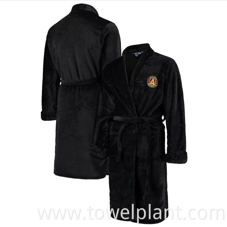 Black Robe soft plush bathrobe